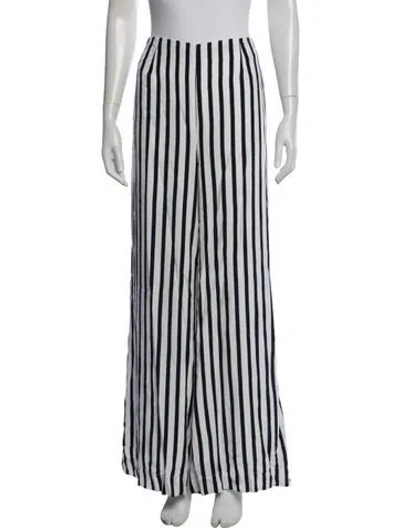 Pre-owned Staud Striped Wide Leg Pants In Multicolor
