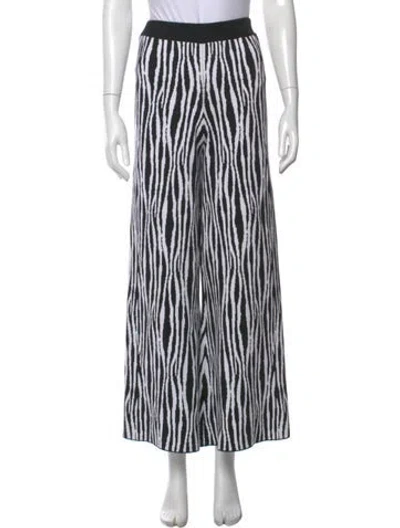 Pre-owned Staud Striped Wide Leg Pants In Neutral