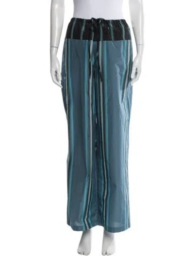 Pre-owned Staud Striped Wide Leg Pants W/ Tags In Blue