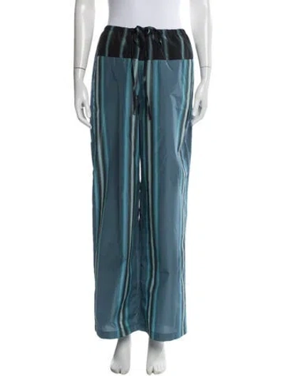 Pre-owned Staud Striped Wide Leg Pants W/ Tags In Blue