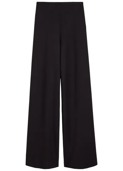 Staud Stroll Crepe Trousers In Black