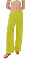 Staud Stroll Pants Citron In Green