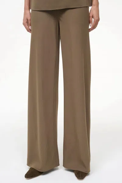 Staud Stroll Straight Leg Pant In Truffle In Brown