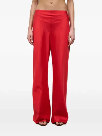 Staud Stroll Trousers In Red