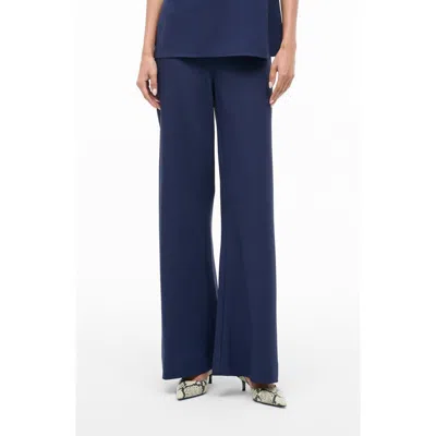 Staud Stroll Wide Leg Pants In Blue