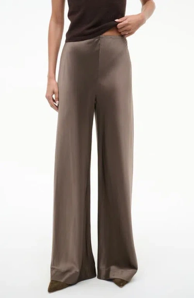 STAUD STAUD STROLL WIDE LEG STRETCH SILK PANTS