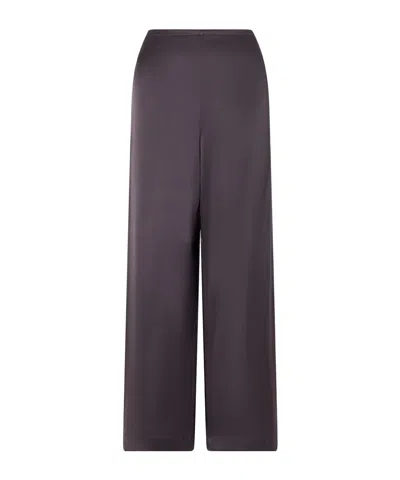 Staud Stroll Silk-blend Satin Wide-leg Pants In Blue