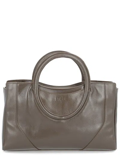 Staud Structured Leather Tote Bag In Brown