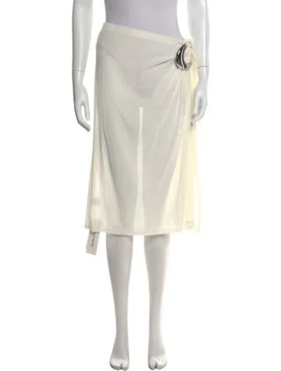 Pre-owned Staud Studded Accents Midi Length Skirt In Neutral