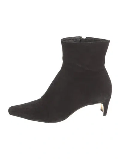 Pre-owned Staud Suede Boots In Black