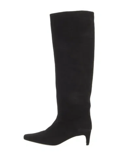 Pre-owned Staud Suede Boots In Black