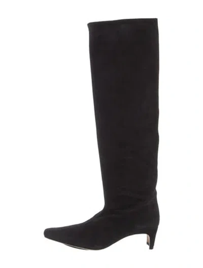 Pre-owned Staud Suede Boots In Black