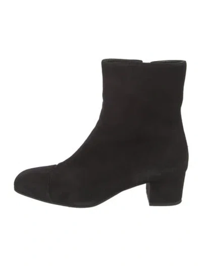 Pre-owned Staud Suede Boots In Black