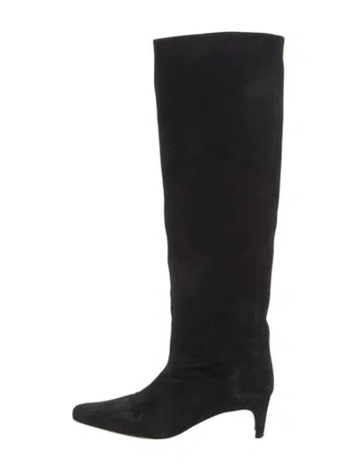 Pre-owned Staud Suede Boots In Black