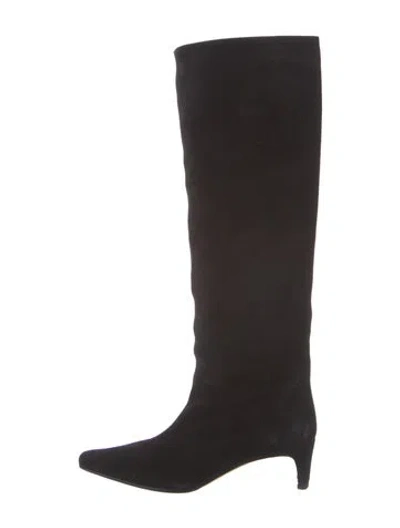 Pre-owned Staud Suede Boots In Black