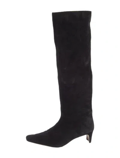 Pre-owned Staud Suede Boots In Black
