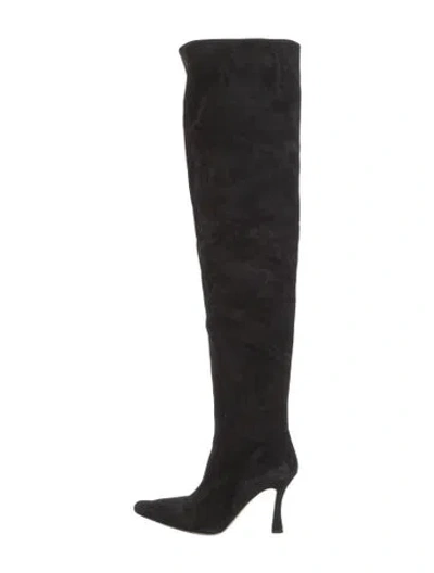 Pre-owned Staud Suede Boots In Black