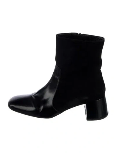Pre-owned Staud Suede Boots In Black
