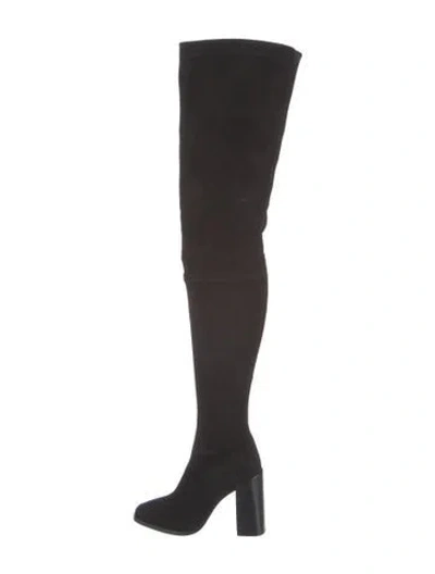 Pre-owned Staud Suede Boots In Black