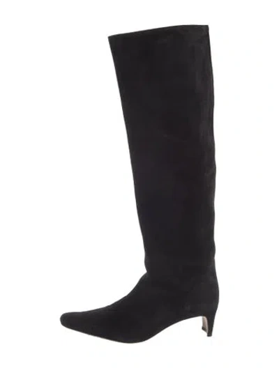 Pre-owned Staud Suede Boots In Black