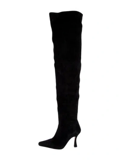 Pre-owned Staud Suede Boots In Black