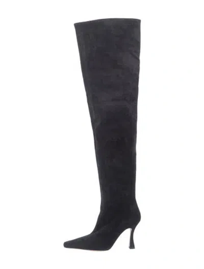 Pre-owned Staud Suede Boots In Black