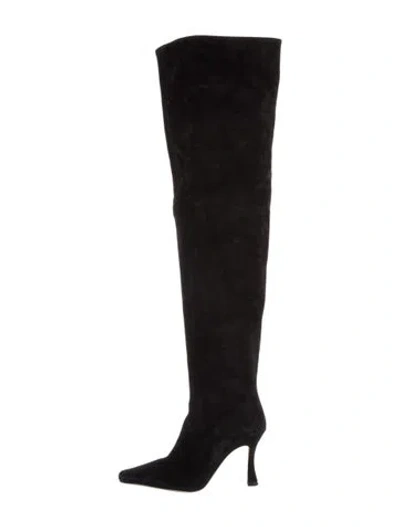 Pre-owned Staud Suede Boots In Black