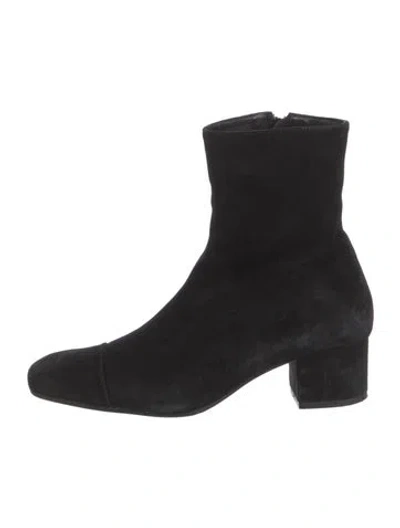 Pre-owned Staud Suede Boots In Black