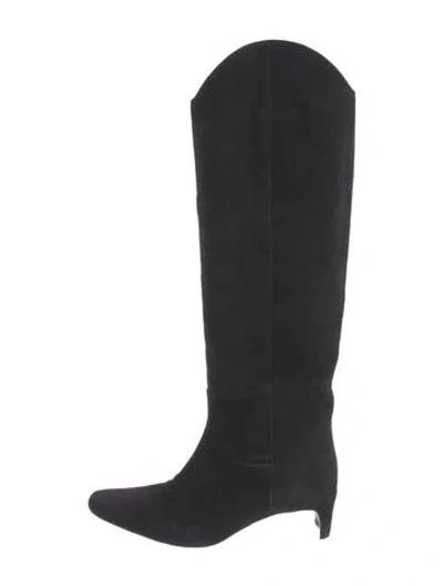 Pre-owned Staud Suede Boots In Black