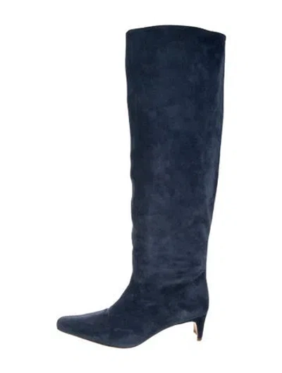 Pre-owned Staud Suede Boots In Blue