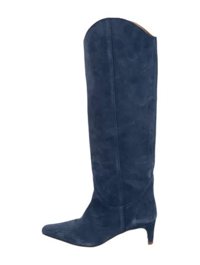 Pre-owned Staud Suede Boots In Blue