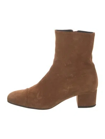 Pre-owned Staud Suede Boots In Brown