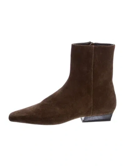Pre-owned Staud Suede Boots In Brown