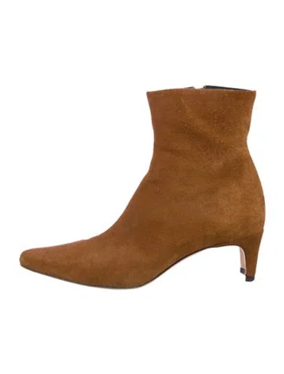 Pre-owned Staud Suede Boots In Brown