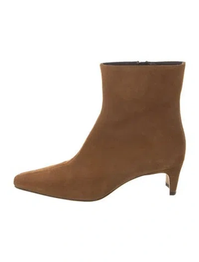 Pre-owned Staud Suede Boots In Brown
