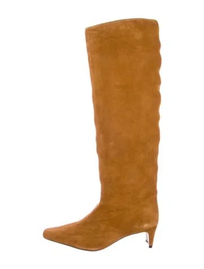 Pre-owned Staud Suede Boots In Brown