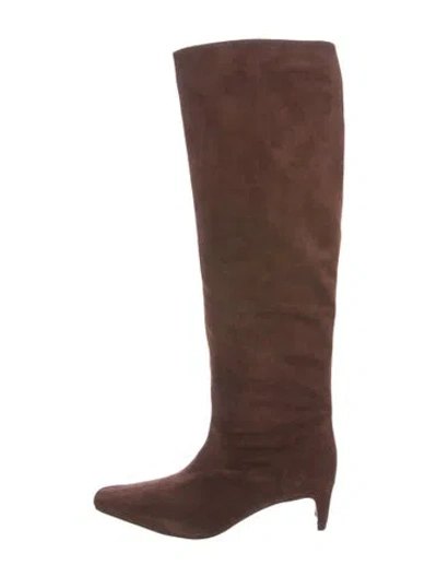 Pre-owned Staud Suede Boots In Brown