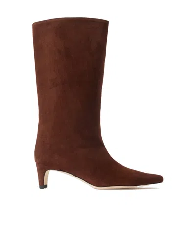 Staud Suede Boots In Brown