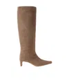 Staud Wally Suede Boots In Brown