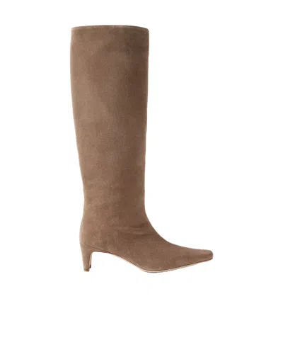 Staud Wally Suede Boots In Multi