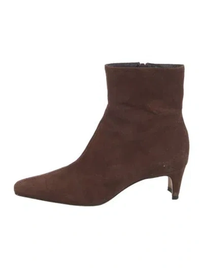 Pre-owned Staud Suede Boots In Brown