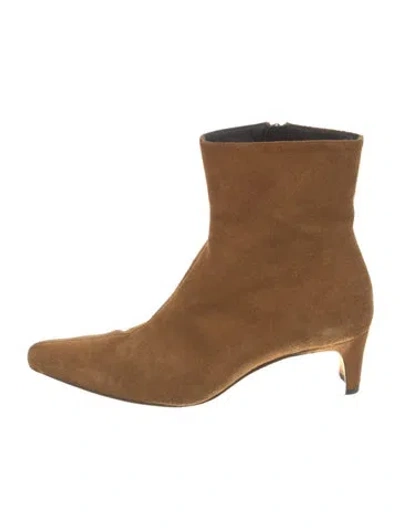 Pre-owned Staud Suede Boots In Brown