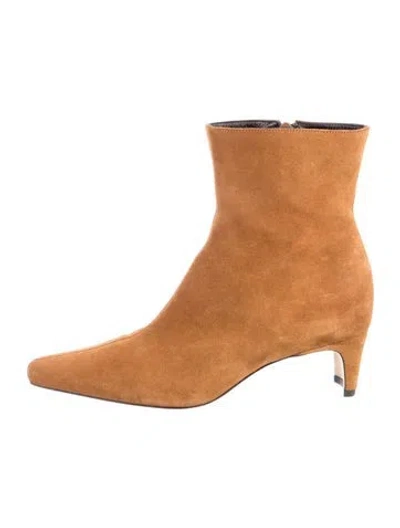 Pre-owned Staud Suede Boots In Brown
