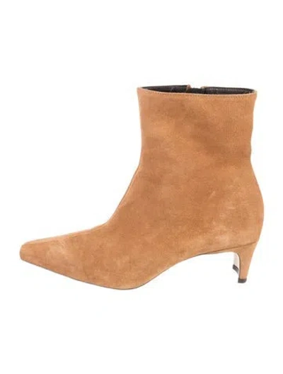 Pre-owned Staud Suede Boots In Brown