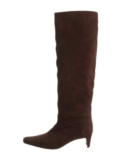 Pre-owned Staud Suede Boots In Brown