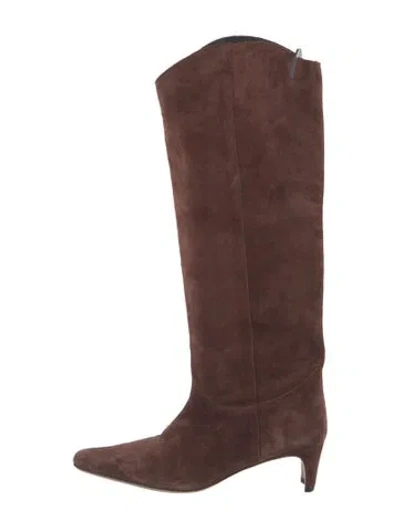 Pre-owned Staud Suede Boots In Brown