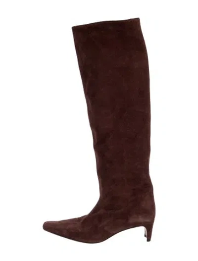 Pre-owned Staud Suede Boots In Brown