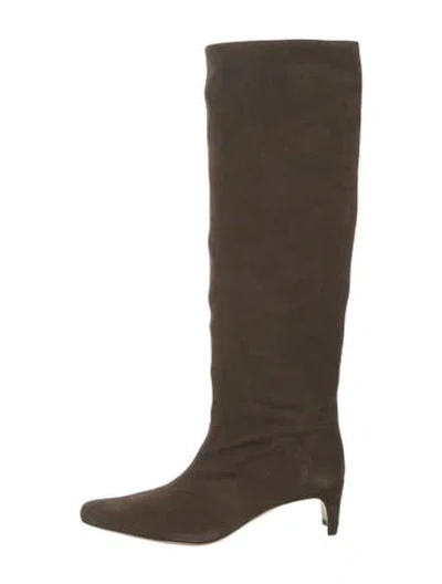 Pre-owned Staud Suede Boots In Brown