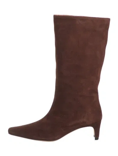 Pre-owned Staud Suede Boots In Brown