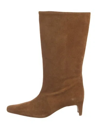 Pre-owned Staud Suede Boots In Brown